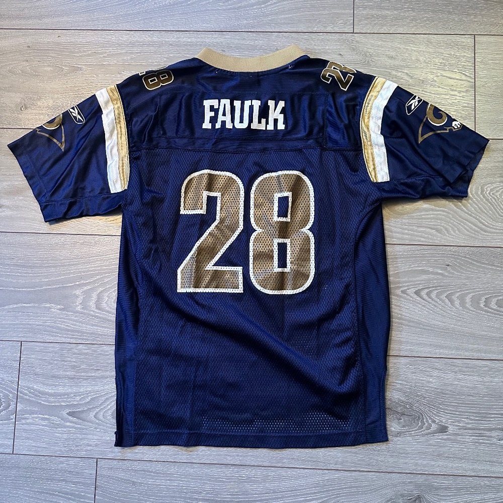 Vintage Marshall Faulk St. Louis Rams NFL Football Reebok Jersey